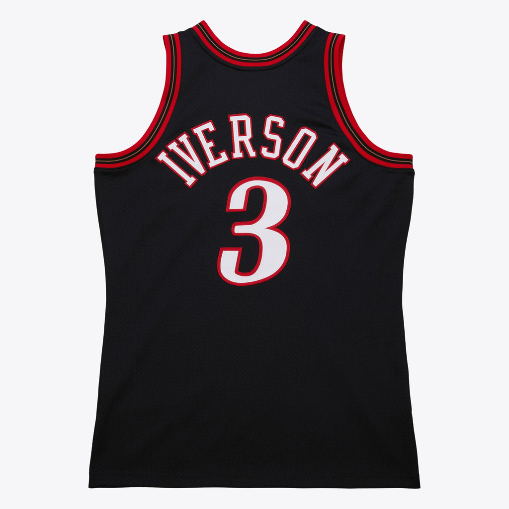 Allen Iverson Philadelphia 76ers 1997-98 Black Jersey Stitched