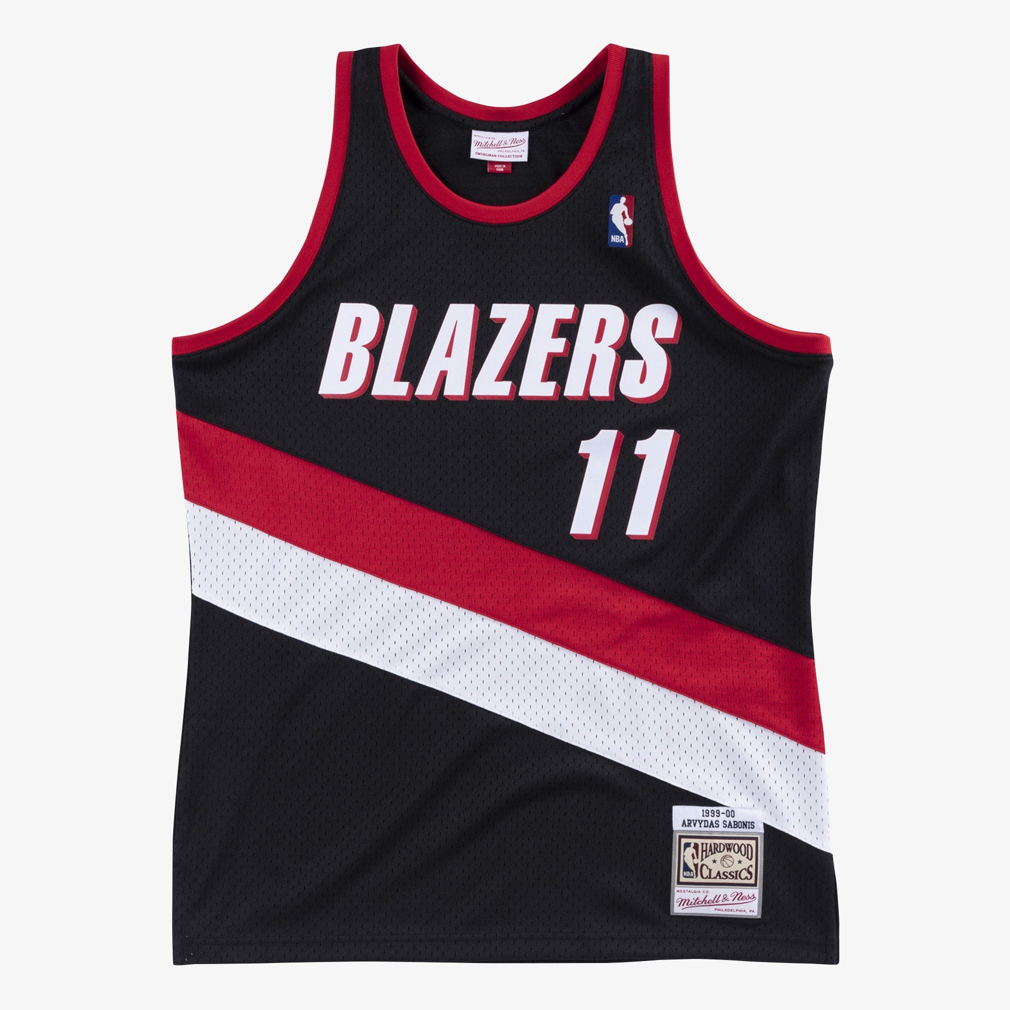 Arvydas Sabonis Portland Trail Blazers 1999-00 Black Jersey Stitched