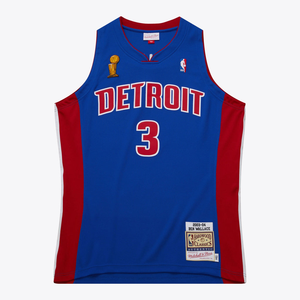 Ben Wallace Detroit Pistons Blue 2007 Finals Jersey Stitched