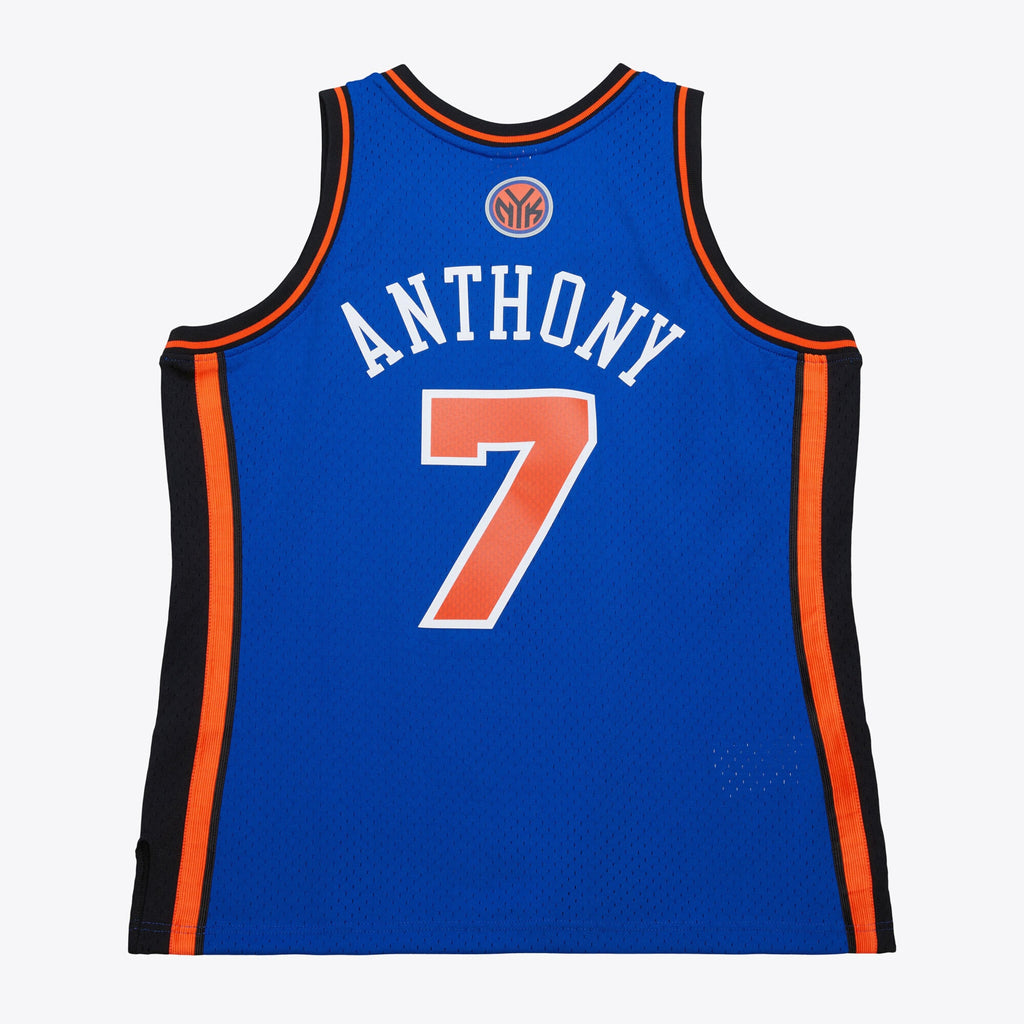 Carmelo Anthony Blue New York Knicks 2010-11 Hardwood Classics Jersey Stitched