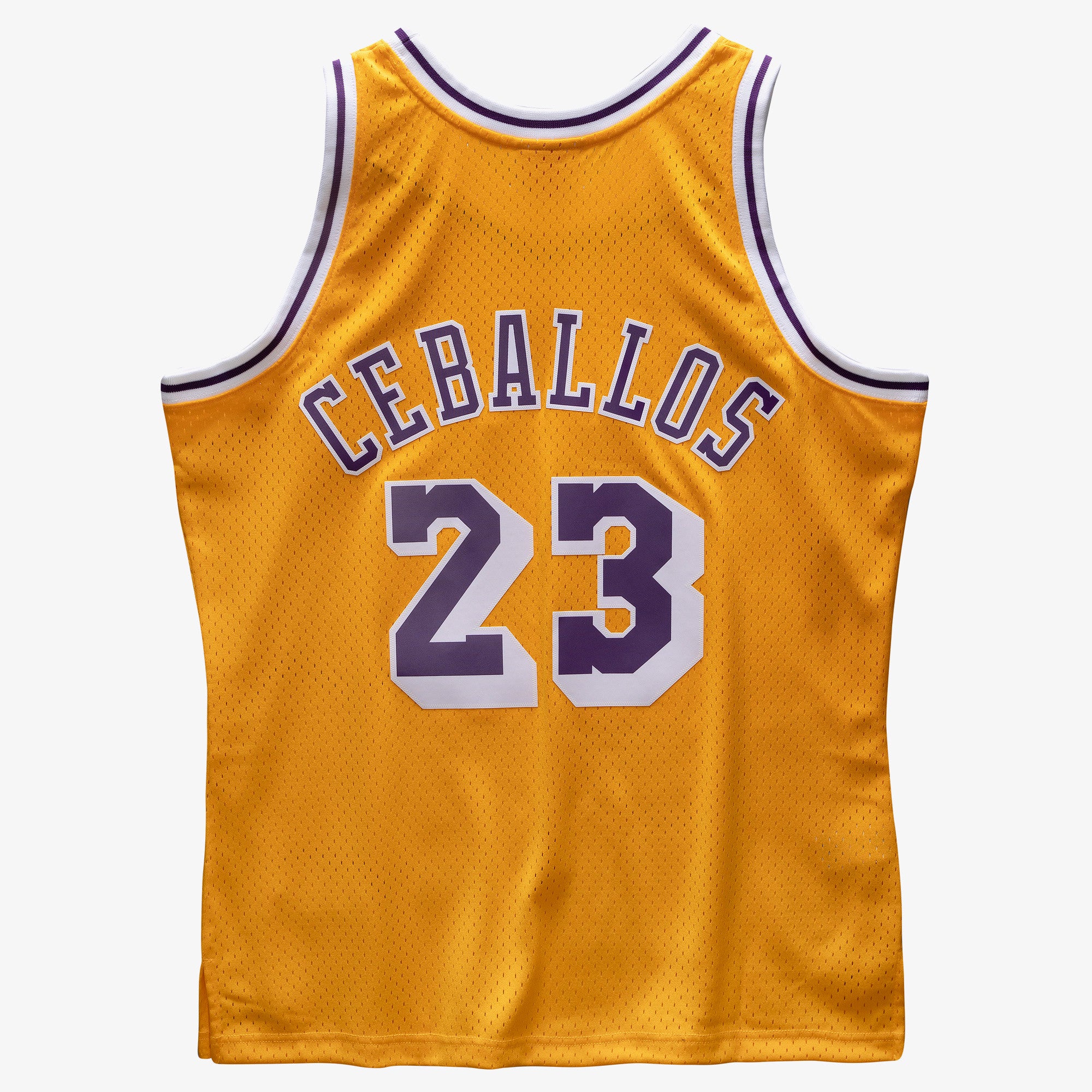 Cedric Ceballos Los Angeles Lakers 1994-95 Gold Jersey Stitched