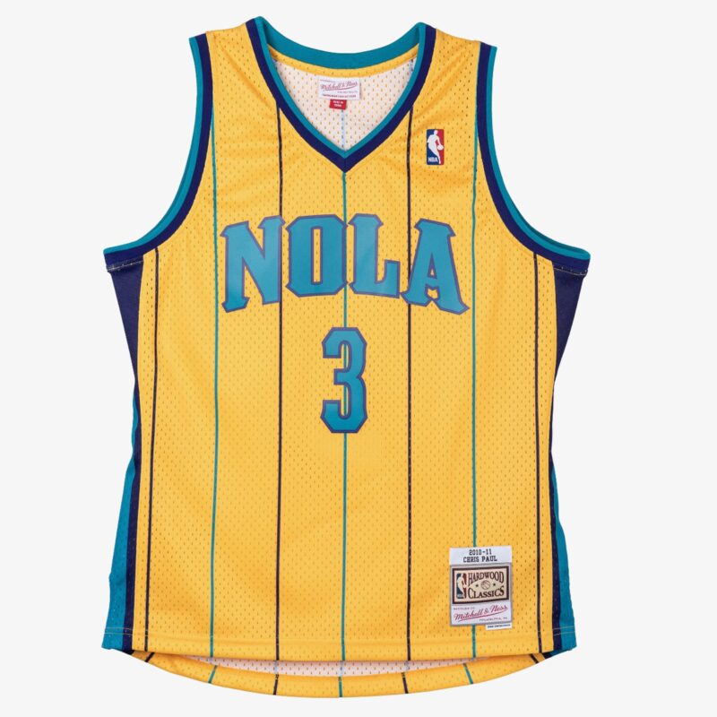 Chris Paul New Orleans Hornets 2010-11 Gold Jersey Stitched