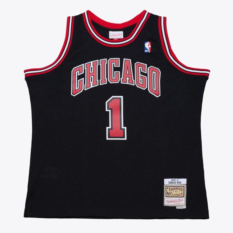 Derrick Rose Chicago Bulls 2010-11 Black Jersey Stitched