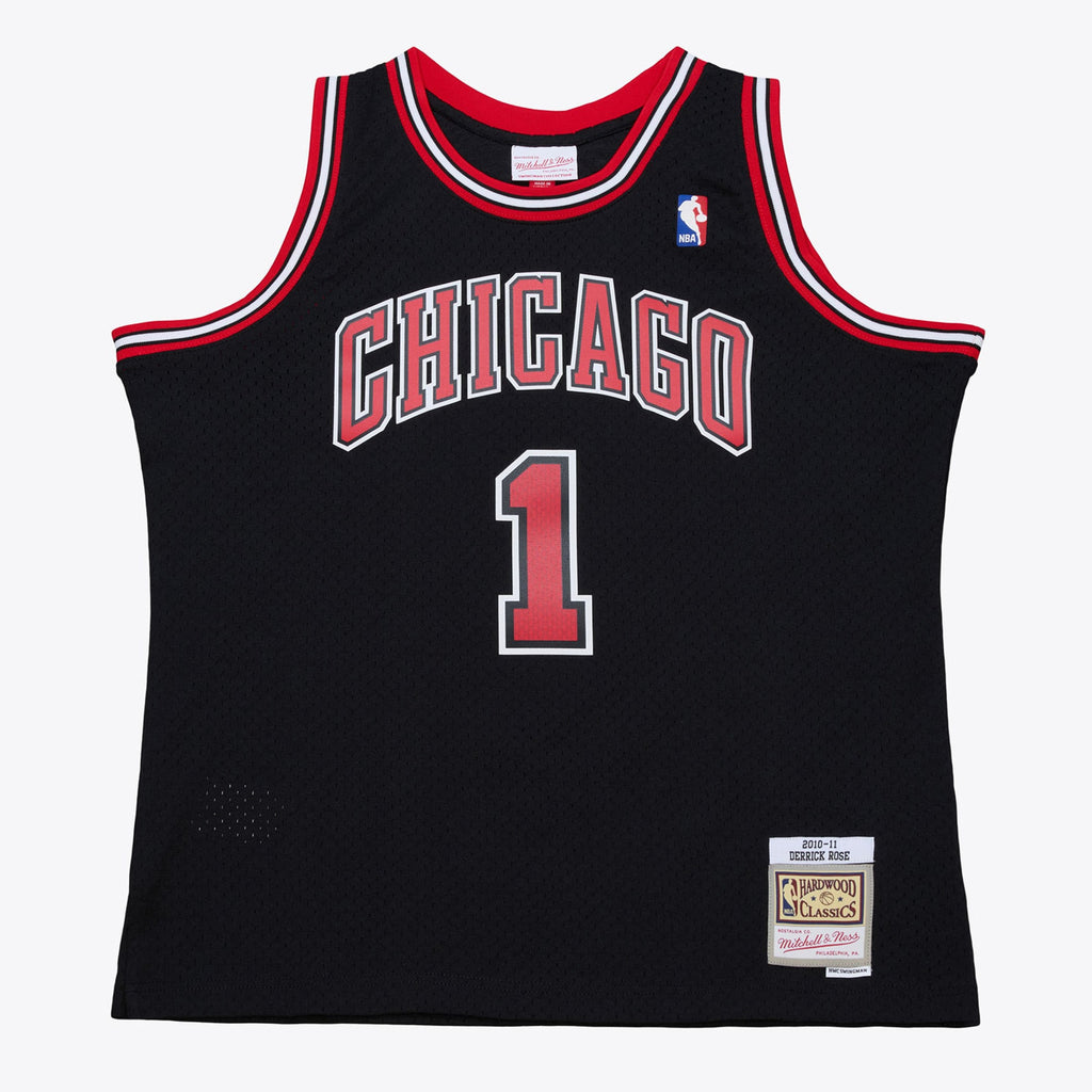 Derrick Rose Chicago Bulls 2010-11 Black Jersey Stitched