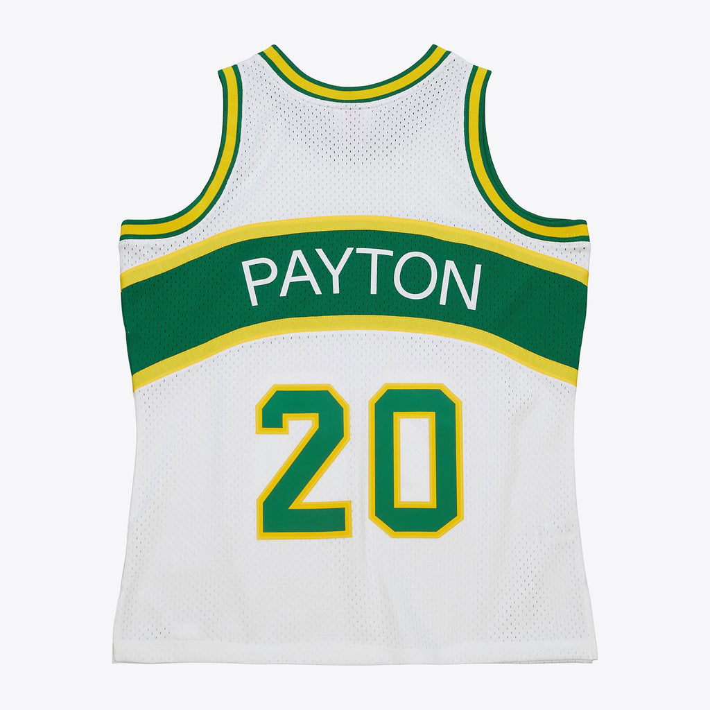 Gary Payton Seattle SuperSonics 1994-95 White Jersey Stitched