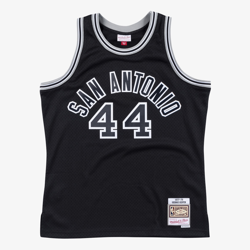 George Gervin San Antonio Spurs 1977-78 Black Jersey Stitched
