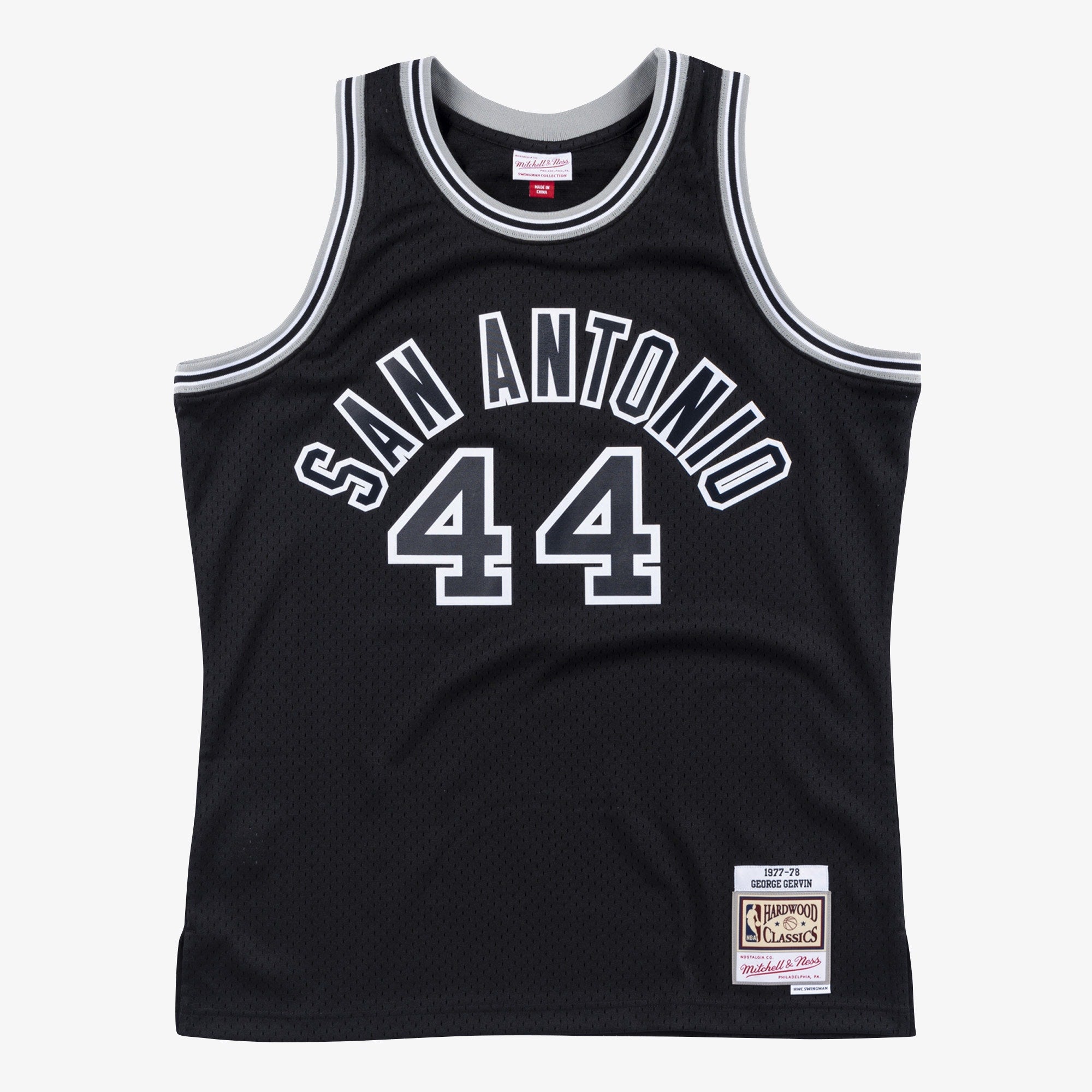 George Gervin San Antonio Spurs 1977-78 Black Jersey Stitched