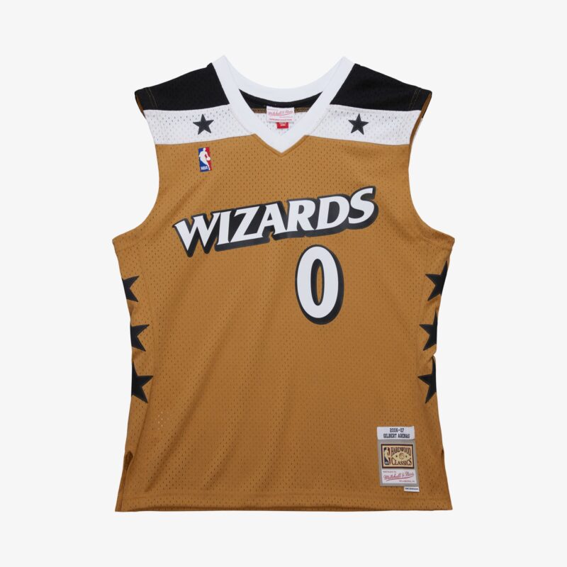 Gilbert Arenas Washington Wizards 2006-07 Gold Jersey Stitched