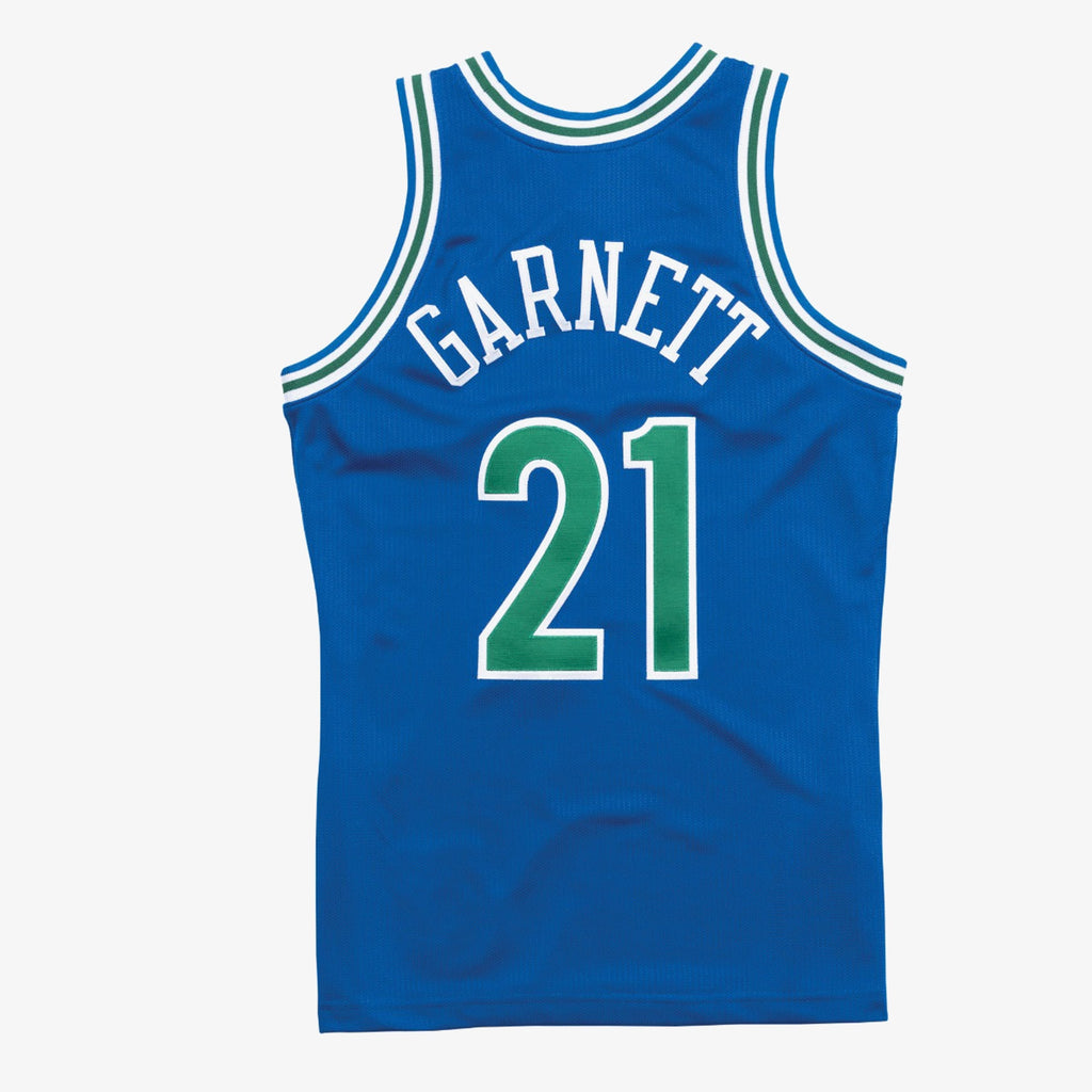 Kevin Garnett Minnesota Timberwolves 1995-96 Blue Jersey Stitched