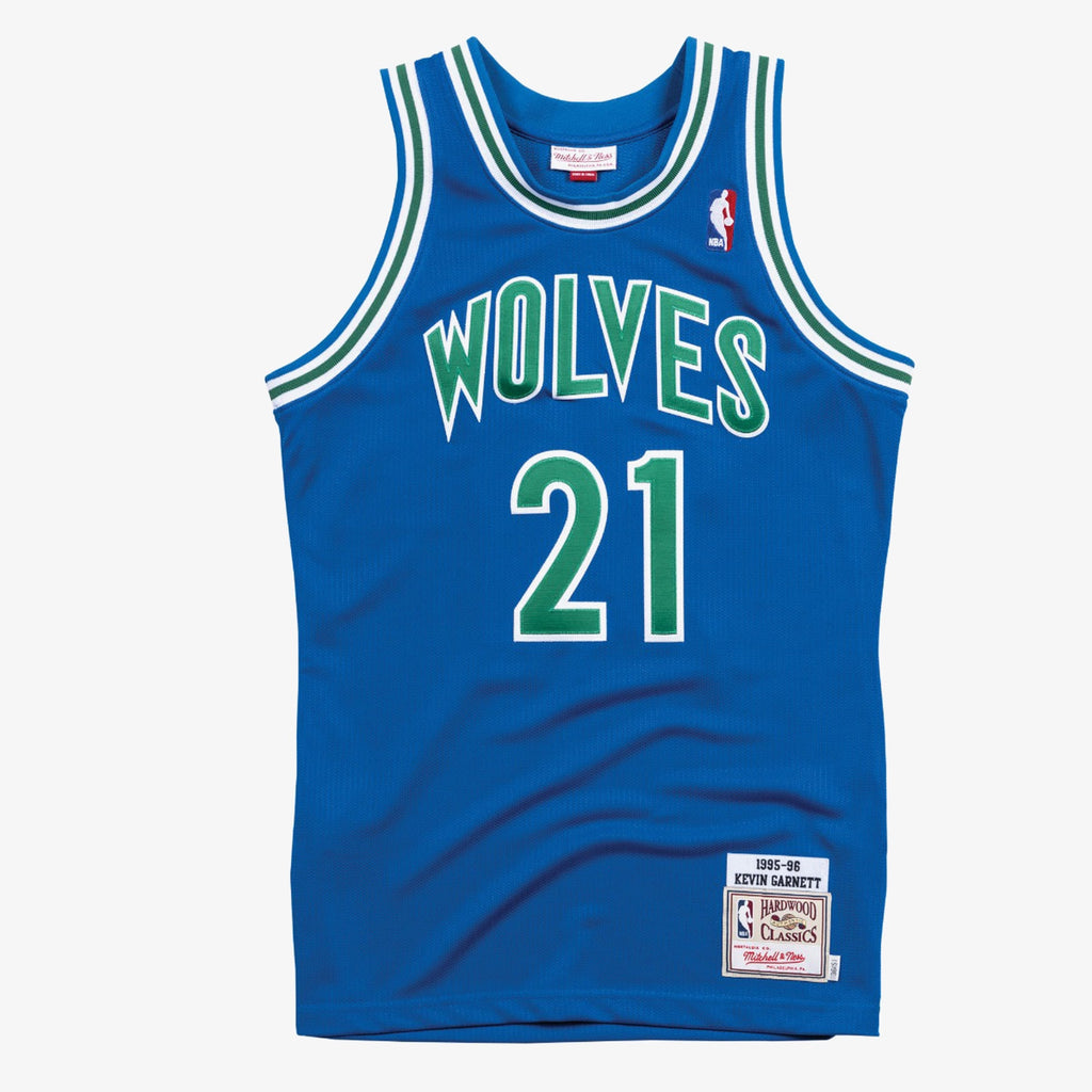 Kevin Garnett Minnesota Timberwolves 1995-96 Blue Jersey Stitched