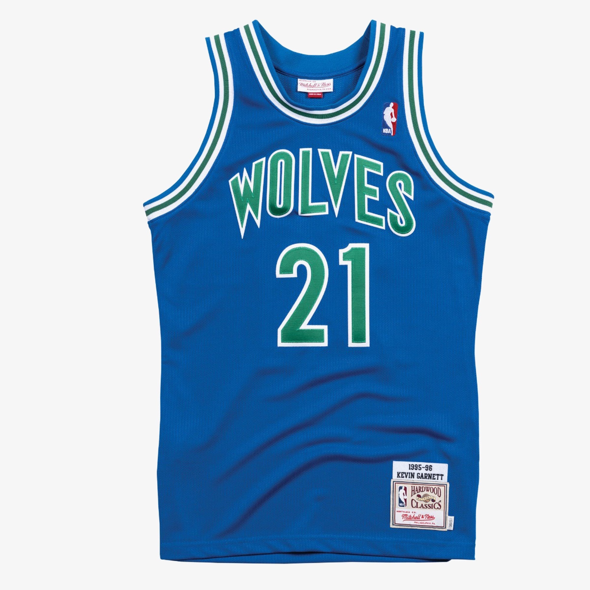 Kevin Garnett Minnesota Timberwolves 1995-96 Blue Jersey Stitched