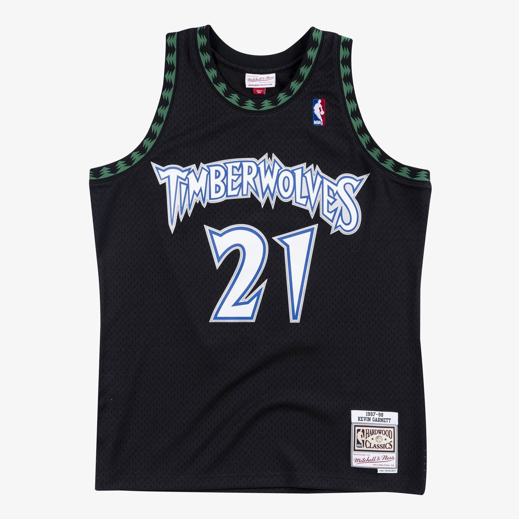 Kevin Garnett Minnesota Timberwolves 1997-98 Black Jersey Stitched