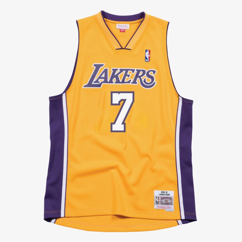 Lamar Odom Los Angeles Lakers 2009-10 Gold Jersey Stitched