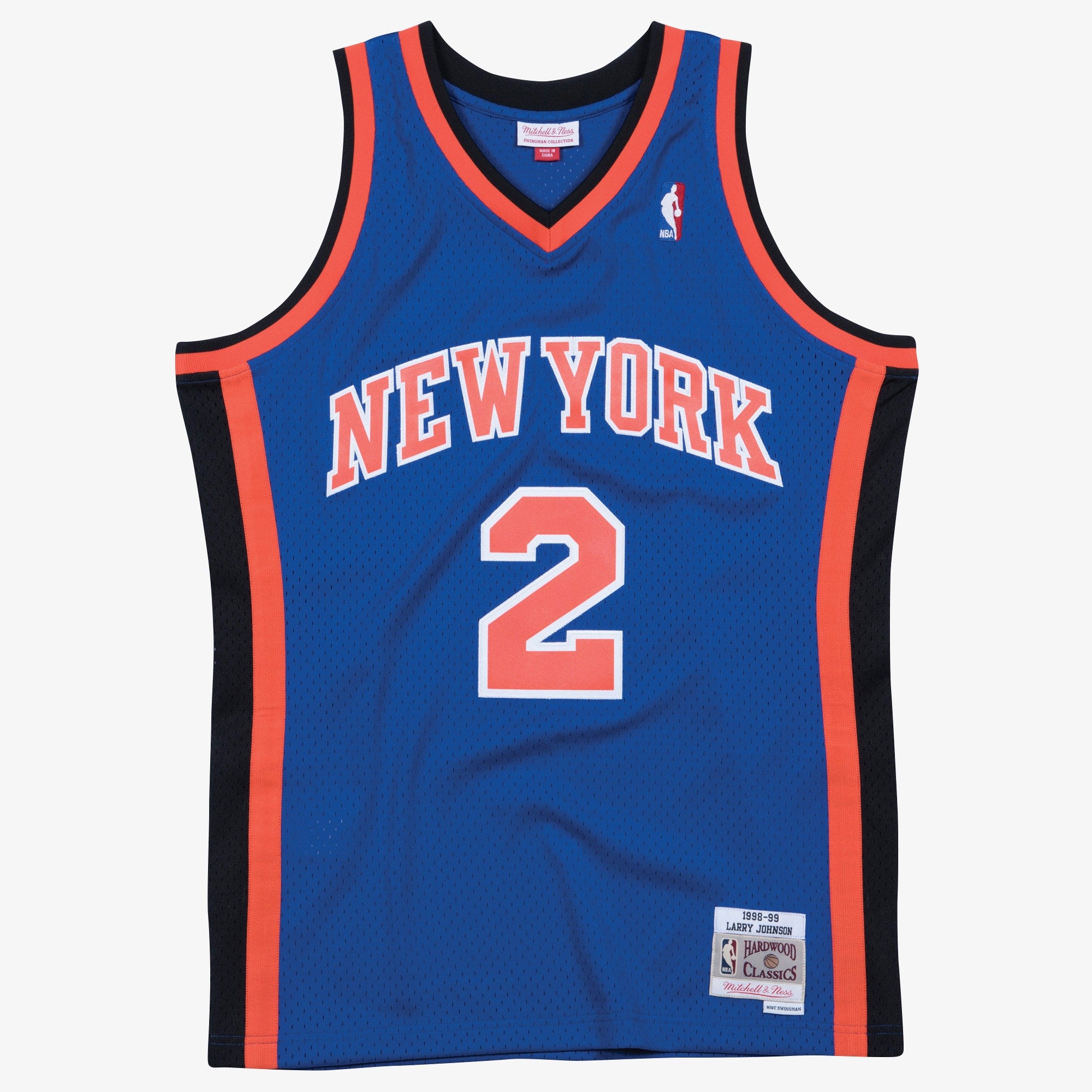 Larry Johnson New York Knicks 1998-99 Blue Jersey Stitched