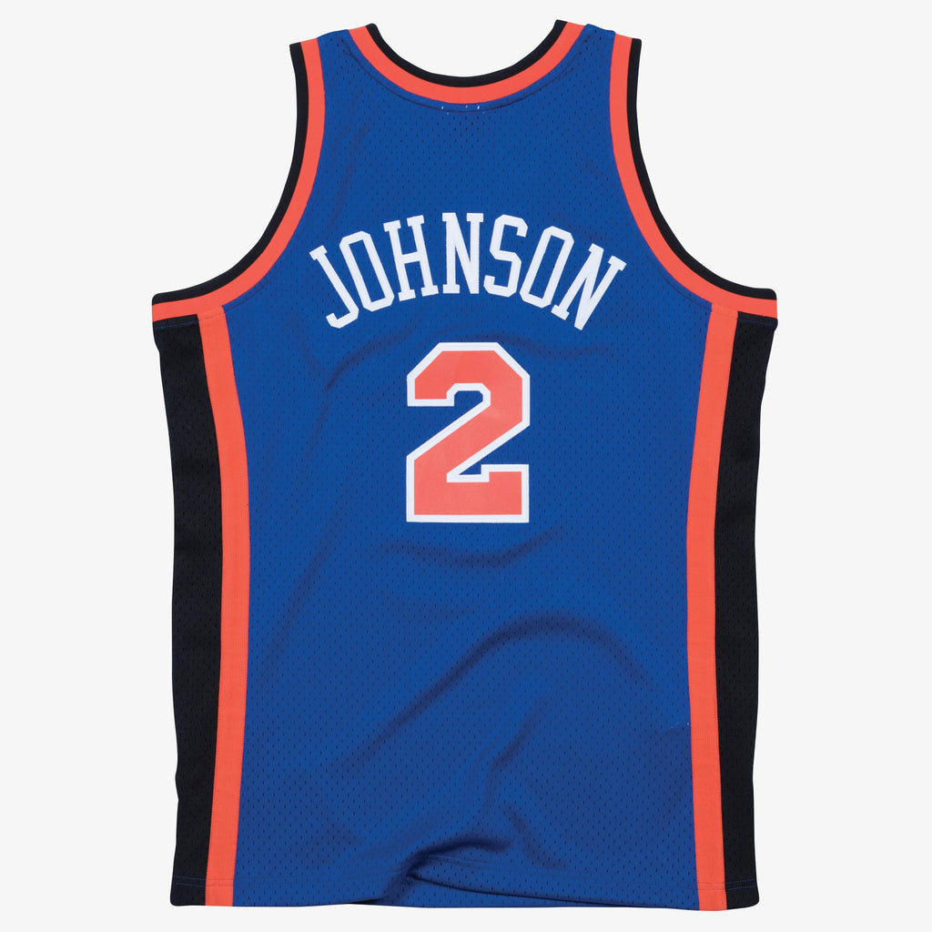 Larry Johnson New York Knicks 1998-99 Blue Jersey Stitched