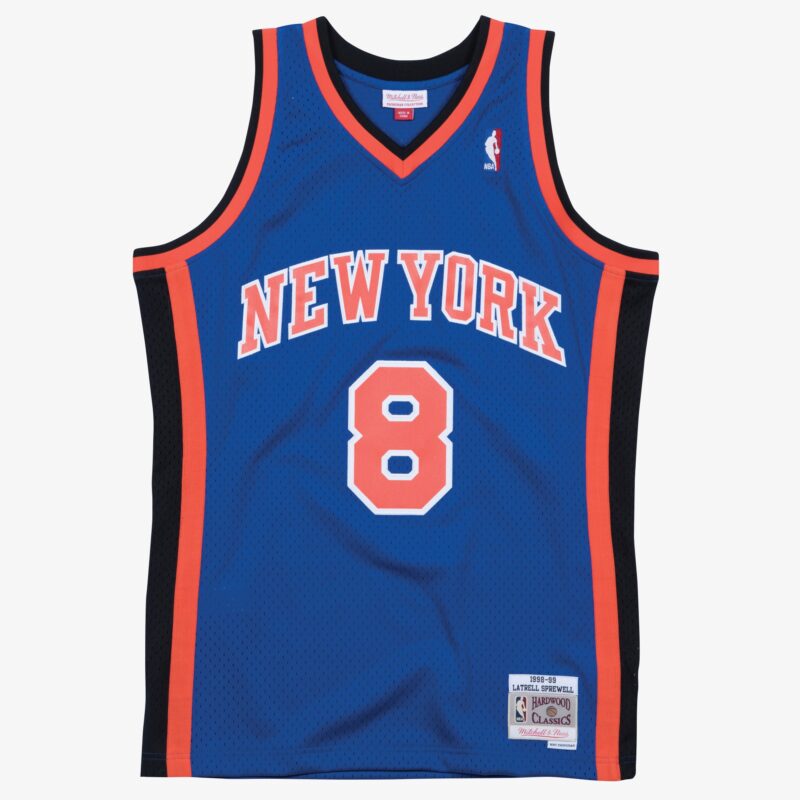 Latrell Sprewell New York Knicks 1998-99 Blue Jersey Stitched