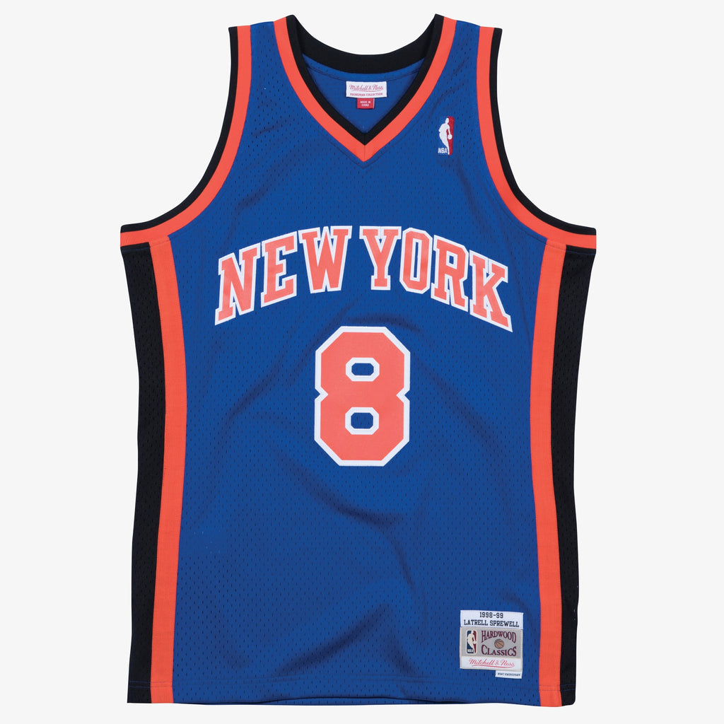 Latrell Sprewell New York Knicks 1998-99 Blue Jersey Stitched