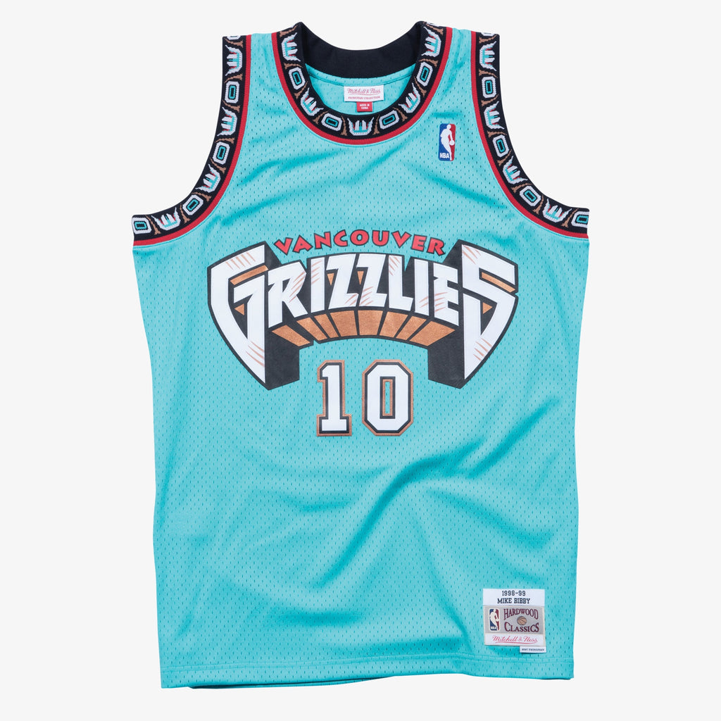 Mike Bibby Vancouver Grizzlies 1998-99 Turquoise Jersey Stitched