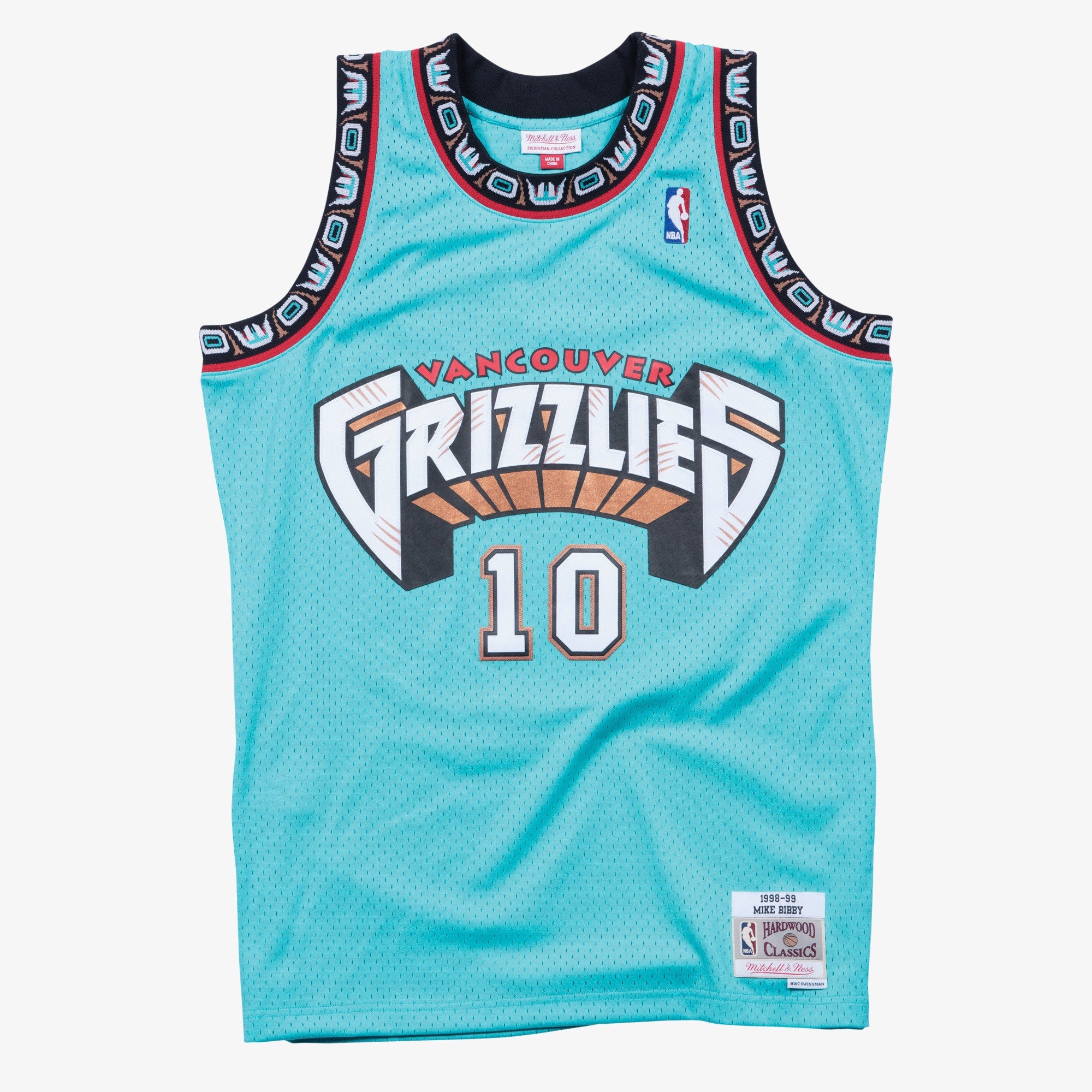 Mike Bibby Vancouver Grizzlies 1998-99 Turquoise Jersey Stitched
