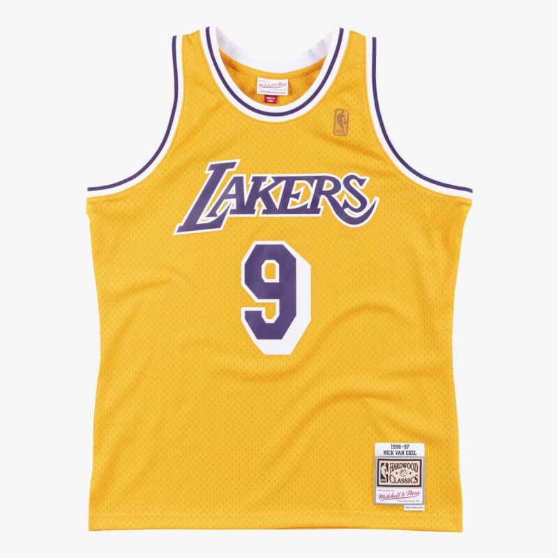 Nick Van Exel Los Angeles Lakers 1996-97 Gold Jersey Stitched