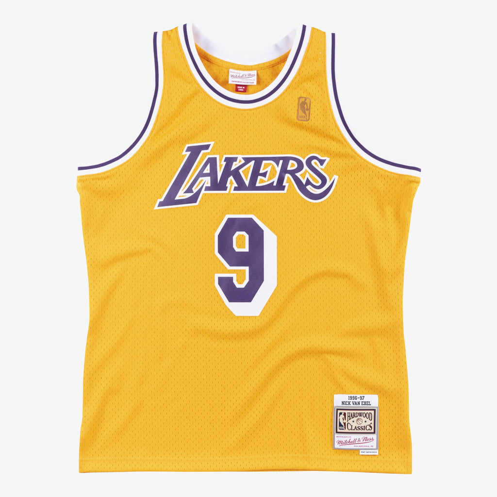 Nick Van Exel Los Angeles Lakers 1996-97 Gold Jersey Stitched