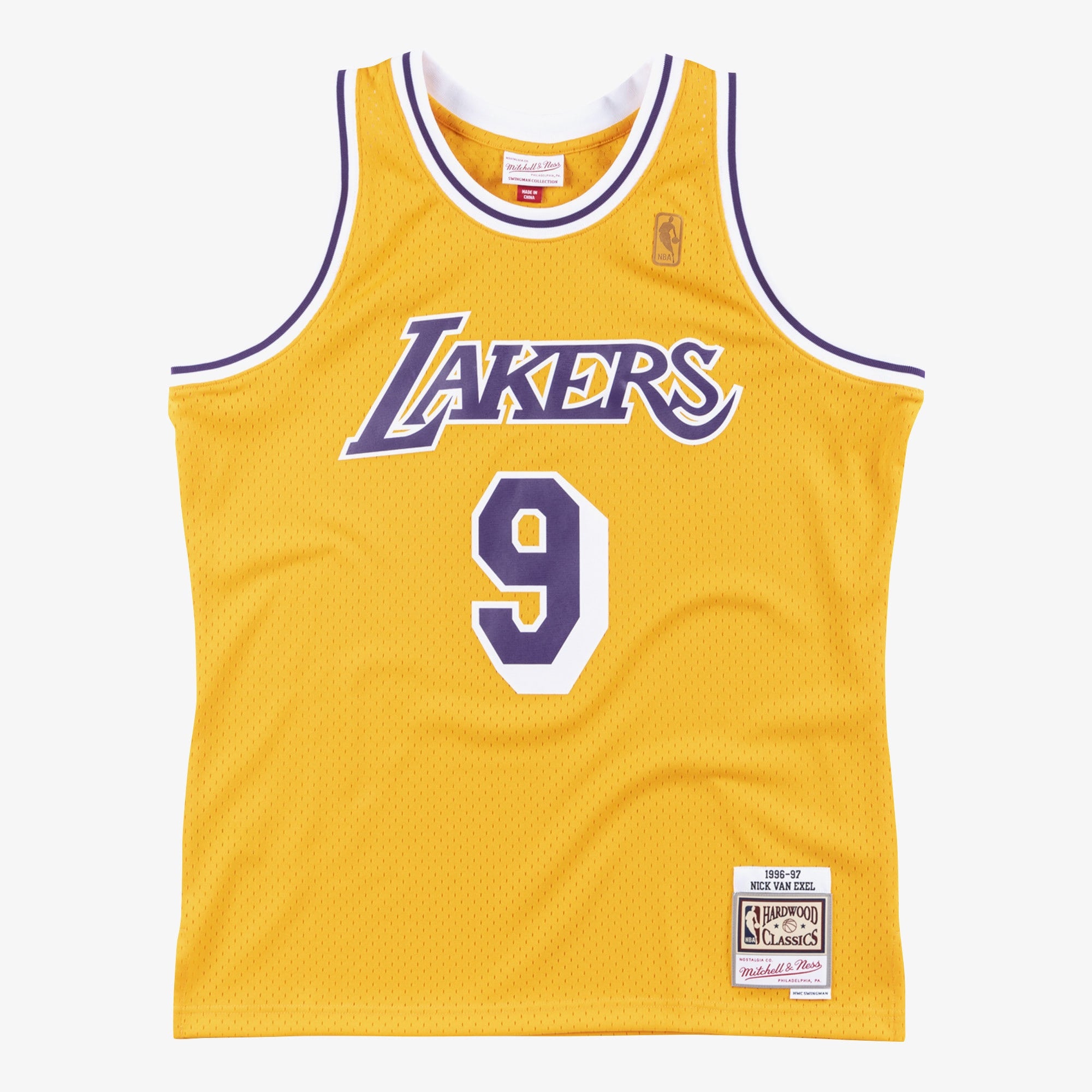 Nick Van Exel Los Angeles Lakers 1996-97 Gold Jersey Stitched