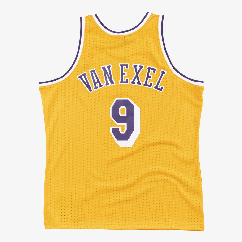 Nick Van Exel Los Angeles Lakers 1996-97 Gold Jersey Stitched