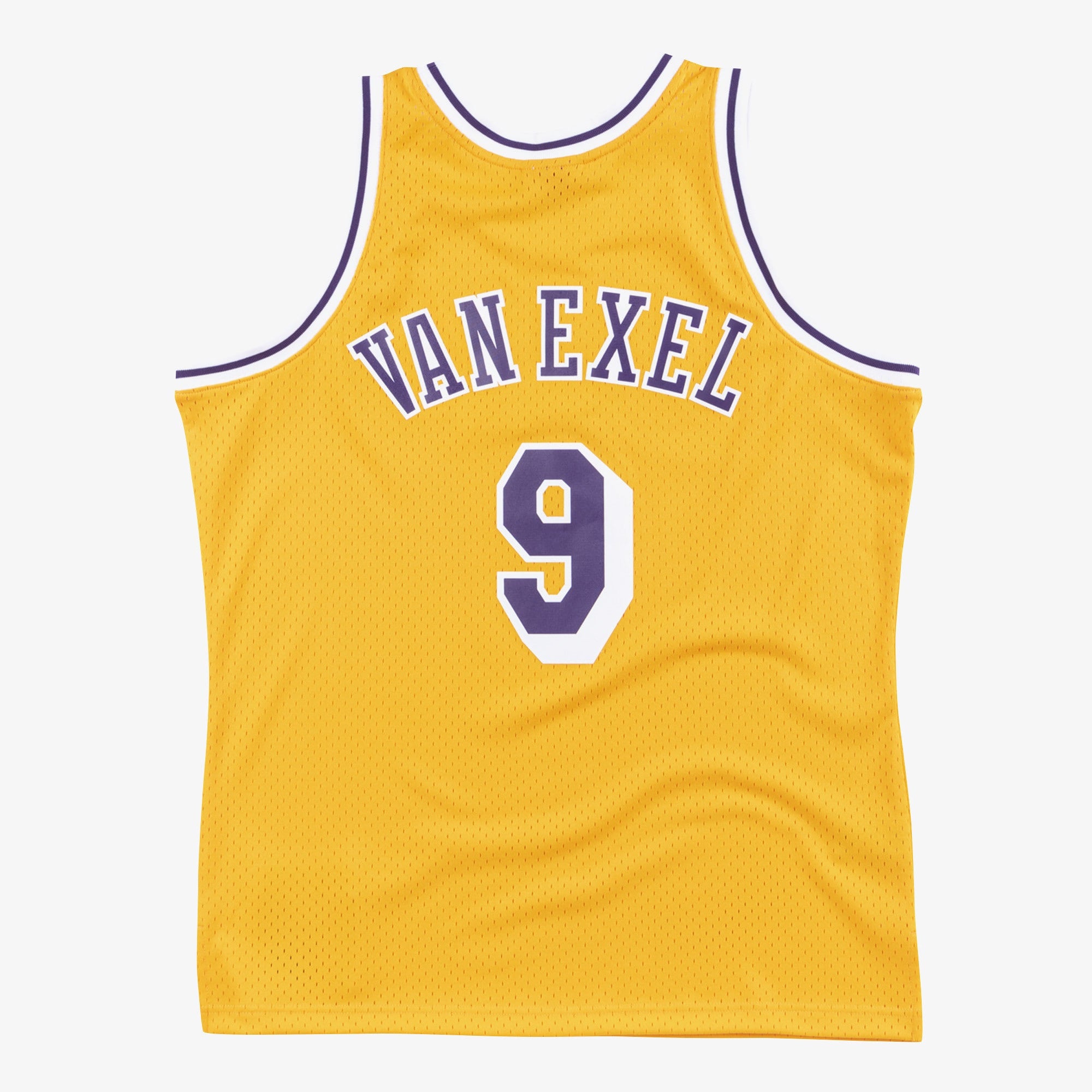 Nick Van Exel Los Angeles Lakers 1996-97 Gold Jersey Stitched