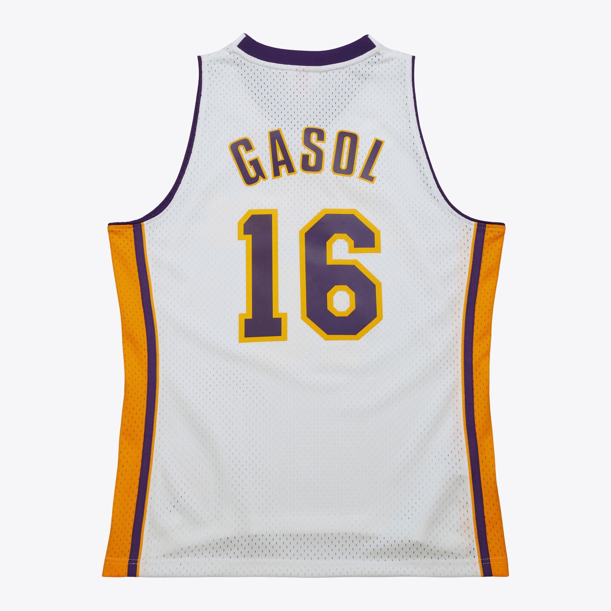 Pau GasolLakers 2008-09 White Noche Latina Jersey Stitched