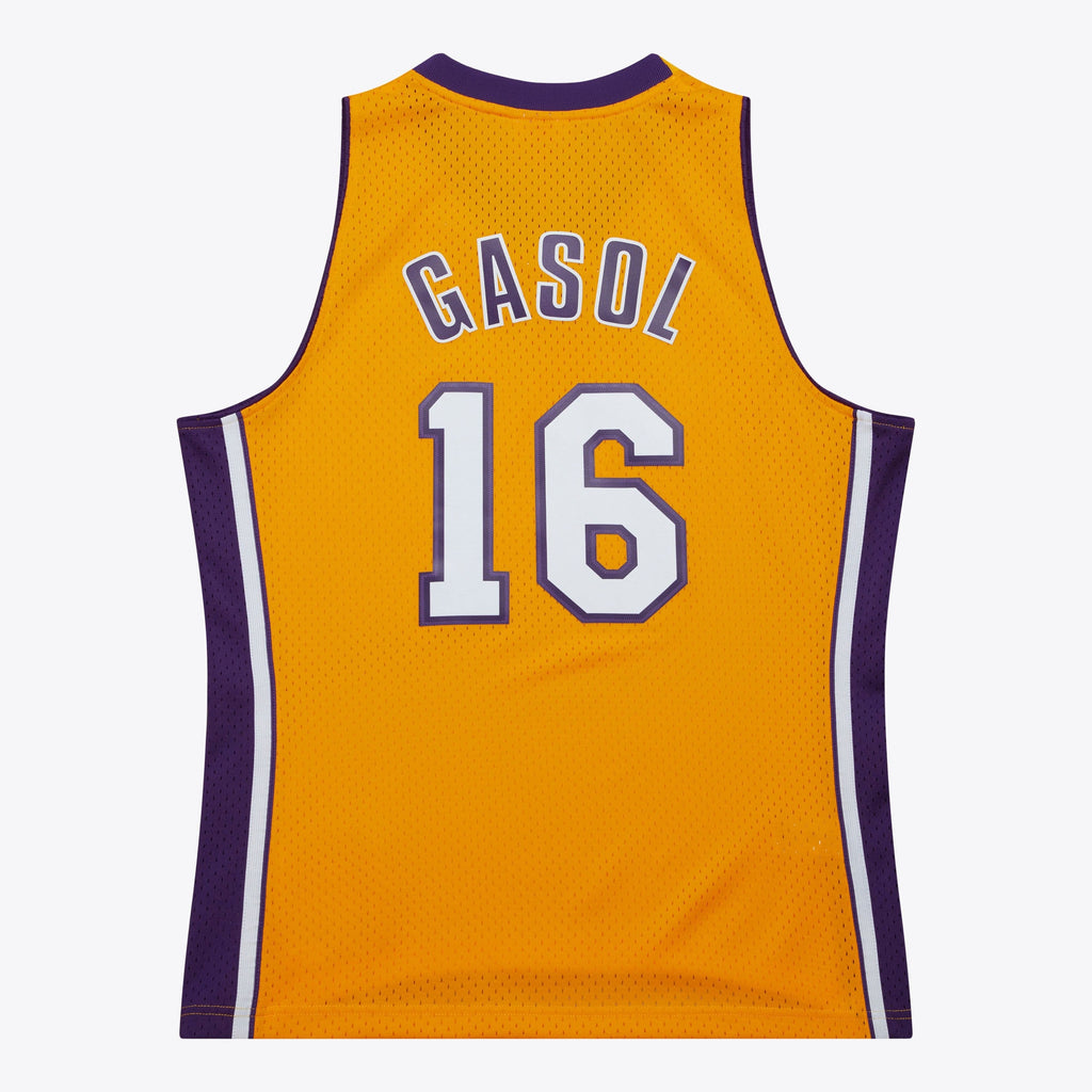 Pau GasolLakers 2009-10 Gold Jersey Stitched