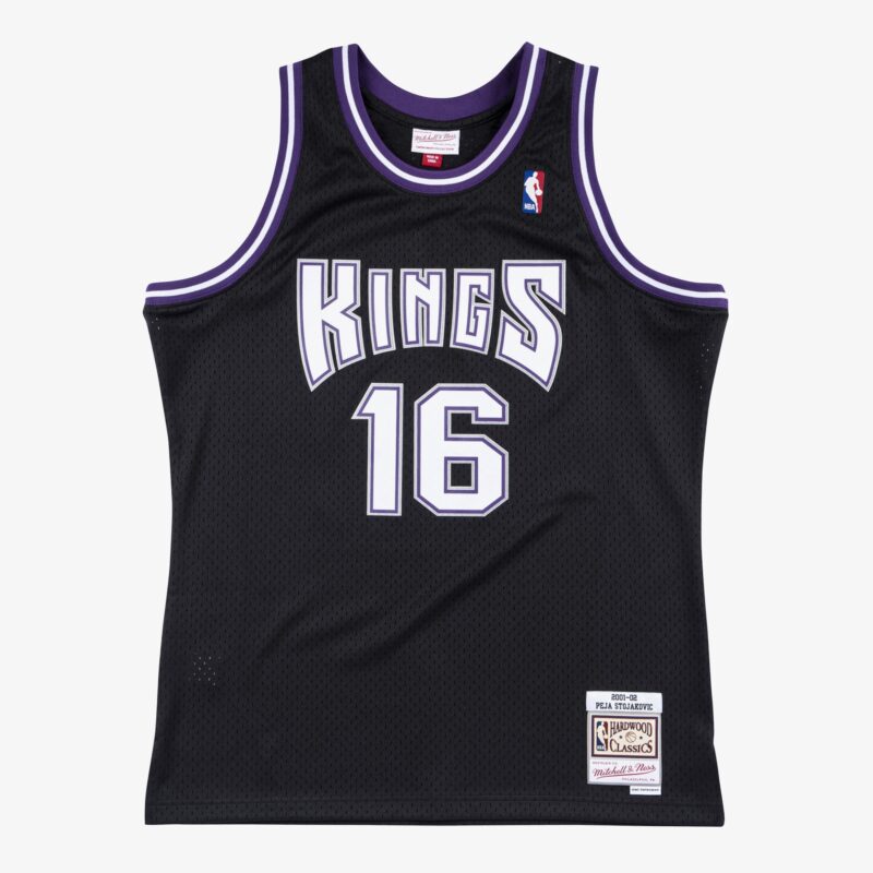Peja Stojakovic Kings 2001-02 Black Jersey Stitched