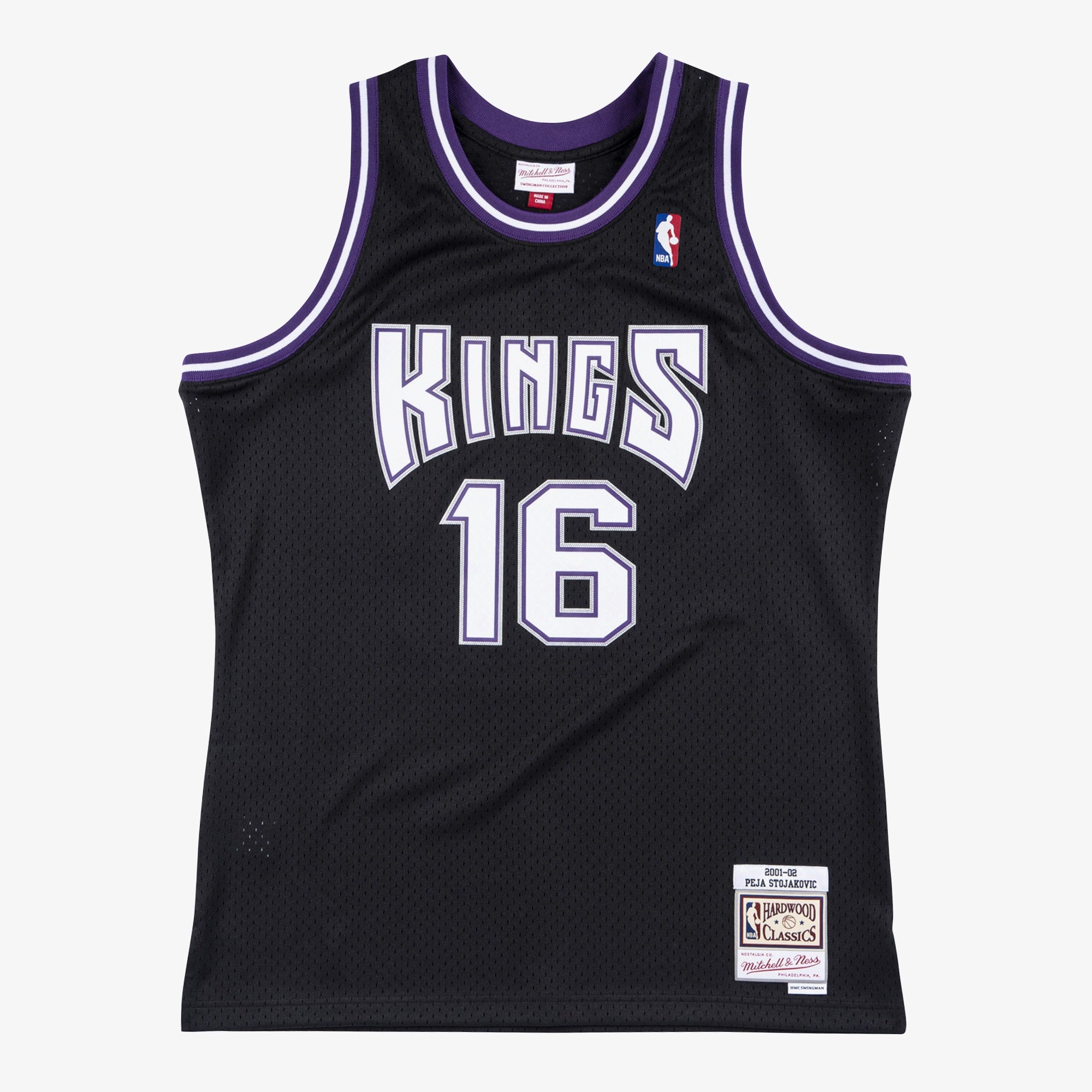 Peja Stojakovic Kings 2001-02 Black Jersey Stitched