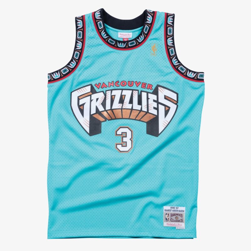 Shareef Abdur-Rahim Grizzlies 1996-97 Turquoise Jersey Stitched