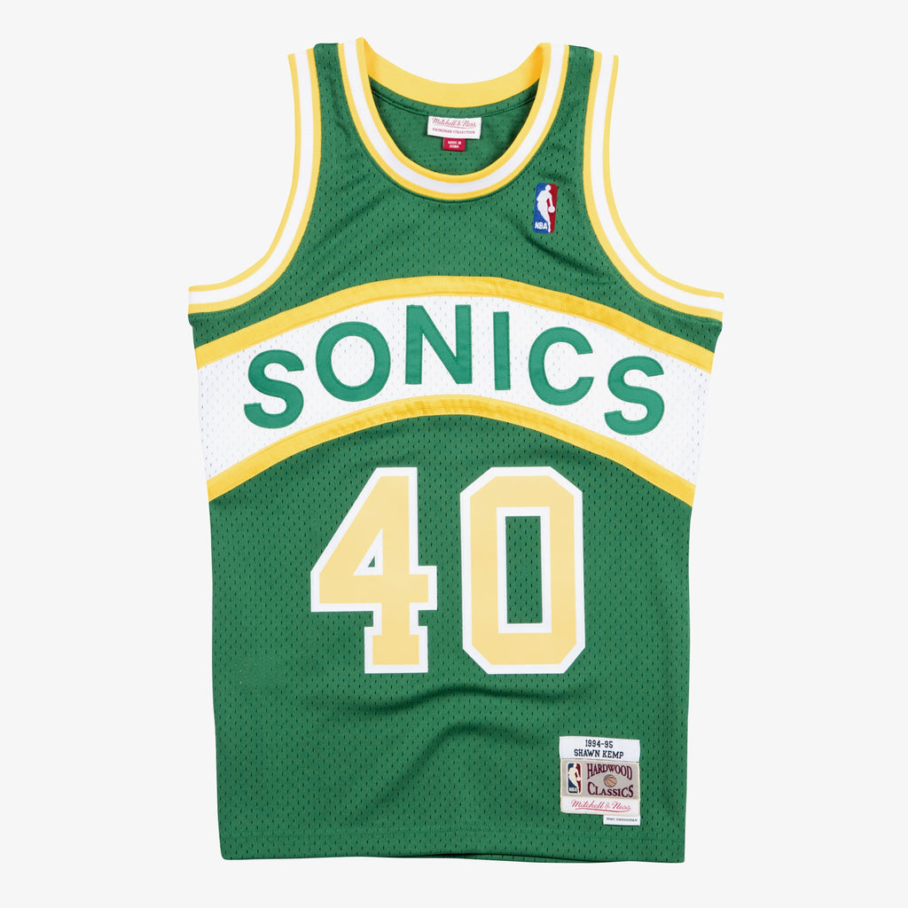 Shawn Kemp SuperSonics 1994-95 Green Jersey Stitched