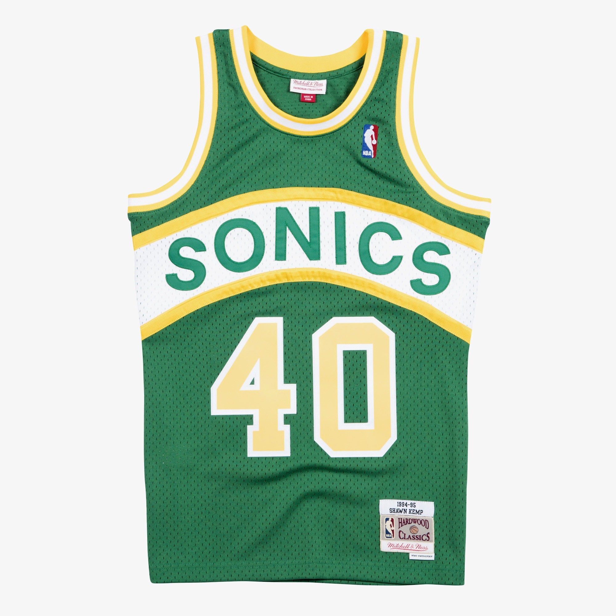 Shawn Kemp SuperSonics 1994-95 Green Jersey Stitched
