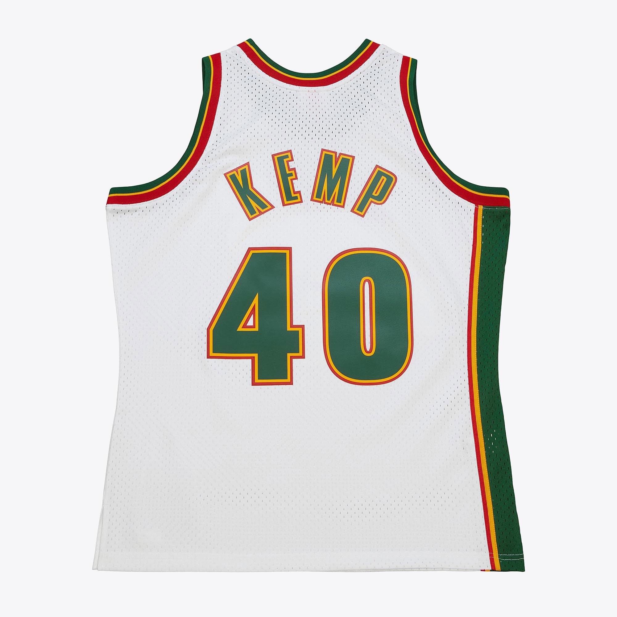 Shawn Kemp SuperSonics 1995-96 White Jersey Stitched