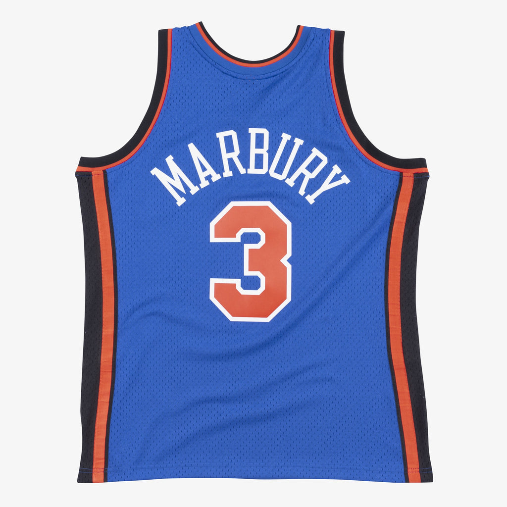 Stephon Marbury Blue Knicks 2005-06 Hardwood Classics Jersey Stitched