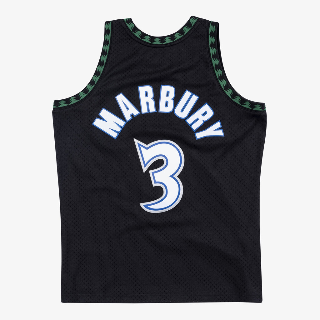 Stephon Marbury Timberwolves 1997-98 Black Jersey Stitched