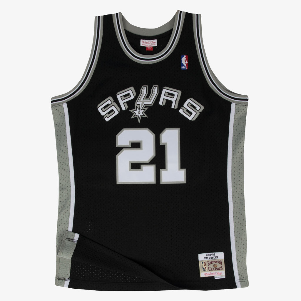 Tim Duncan Spurs 1998-99 Black Jersey Stitched