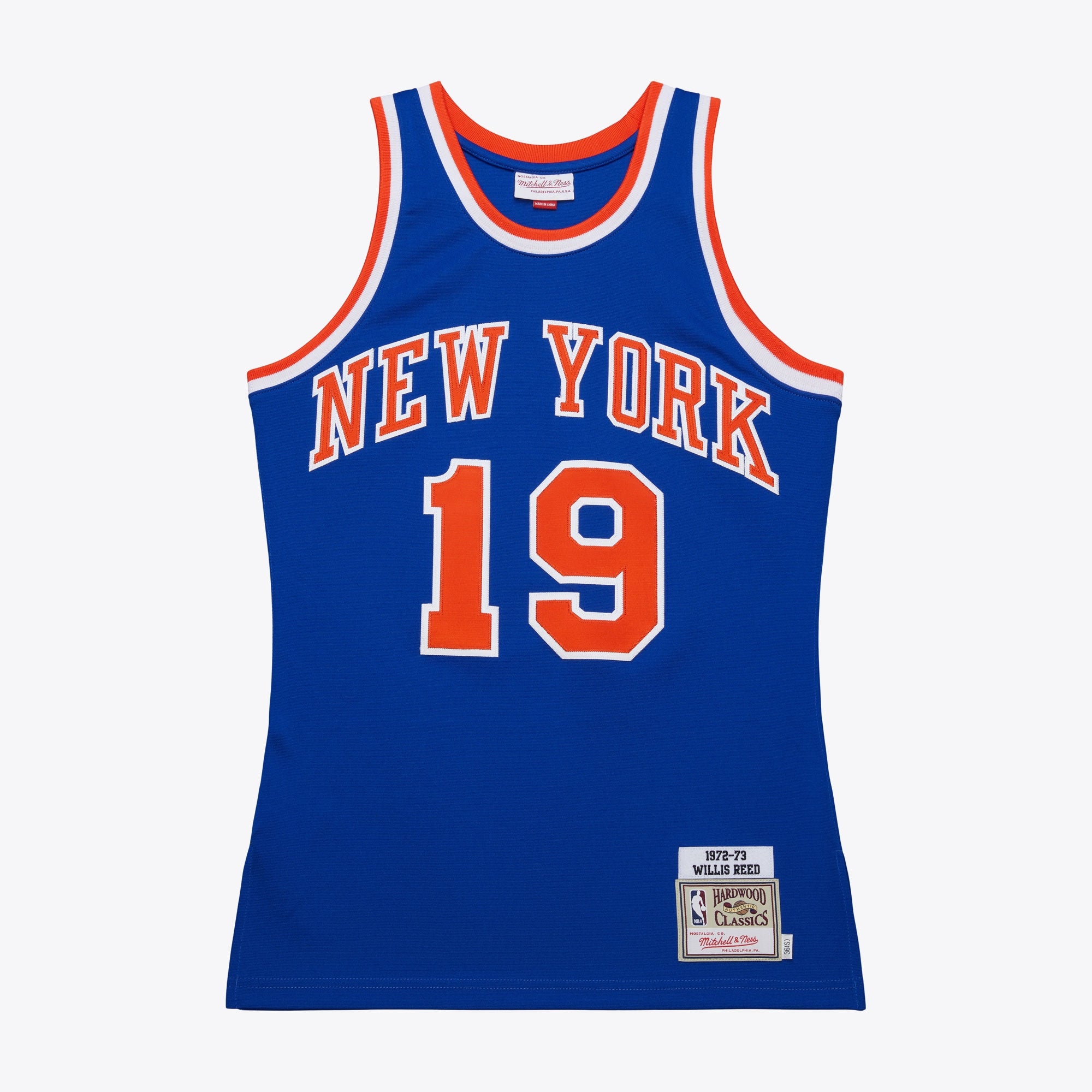 Willis Reed Knicks 1972-73 Blue Jersey Stitched